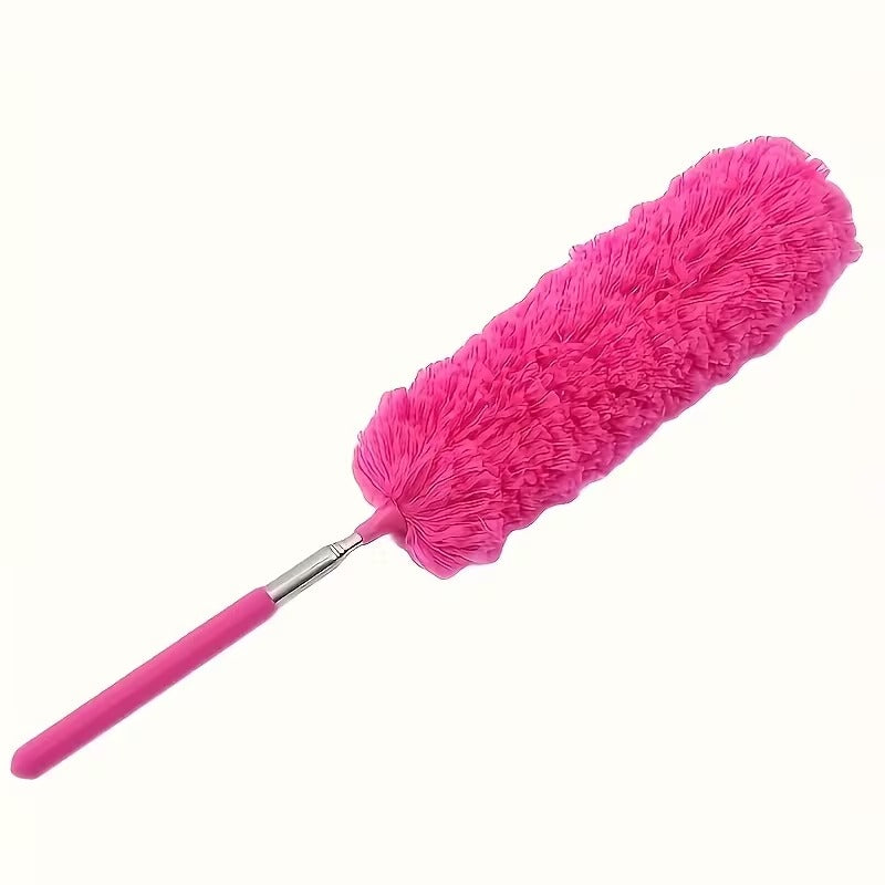 Extendable Microfiber Duster, Stainless Steel Telescoping Handle, Scratch-Proof Elbow, Bendable And Reusable Head for Efficient Furniture Removal, Washable Duster Brush, Suitable for Ceilings, Fans, Furniture, Living Rooms