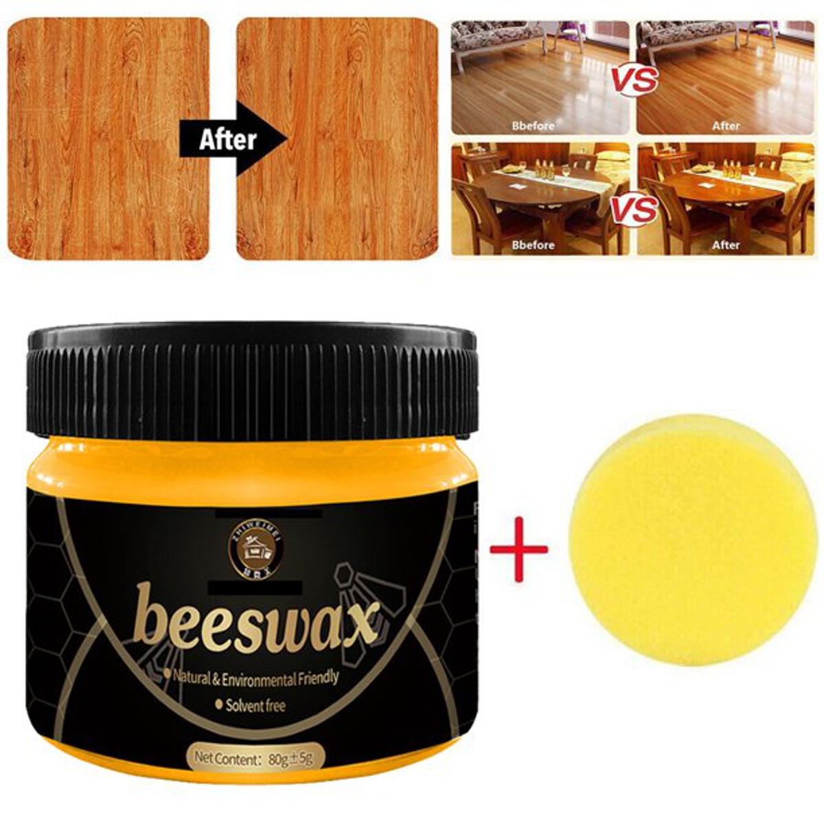 Beeswax Furniture Polish ,Wood Seasoning Beeswax - Natural Wood Wax Traditional Beeswax Polish for Wood & Furniture ,Beeswax Wood Polish and Cleaner for Furniture Care (85g)
