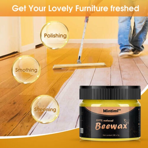 Beeswax Furniture Polish ,Wood Seasoning Beeswax - Natural Wood Wax Traditional Beeswax Polish for Wood & Furniture ,Beeswax Wood Polish and Cleaner for Furniture Care (85g)