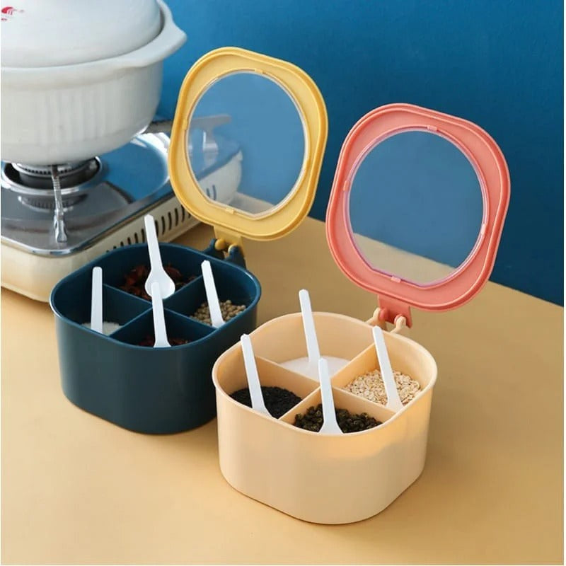 Hot selling Ready to Ship Kitchen Multi Layer Seasoning Frame Combination Salt Pot Kitchen Household Goods Seasoning Box