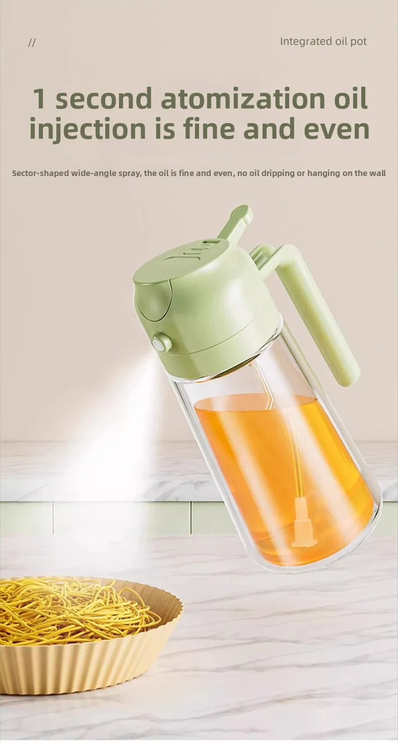 500ml Kitchen Glass Oil Spray Bottle for BBQ Baking Picnic Refillable Mist Dispenser for Cooking Olive Oil Vinegar