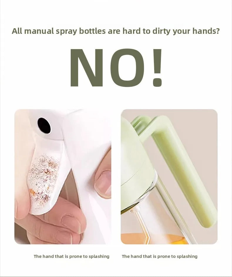 500ml Kitchen Glass Oil Spray Bottle for BBQ Baking Picnic Refillable Mist Dispenser for Cooking Olive Oil Vinegar