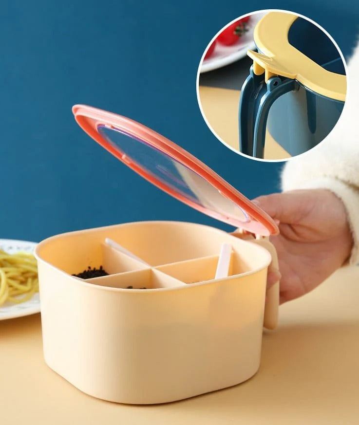 Hot selling Ready to Ship Kitchen Multi Layer Seasoning Frame Combination Salt Pot Kitchen Household Goods Seasoning Box