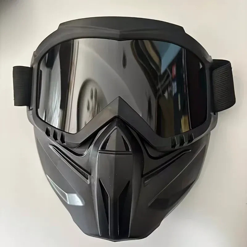 Anti-Fog Full Face Protective Mask with Integrated Goggles – Tactical Windproof & Impact-Resistant Shield for Cycling, Sports & Outdoor Activities