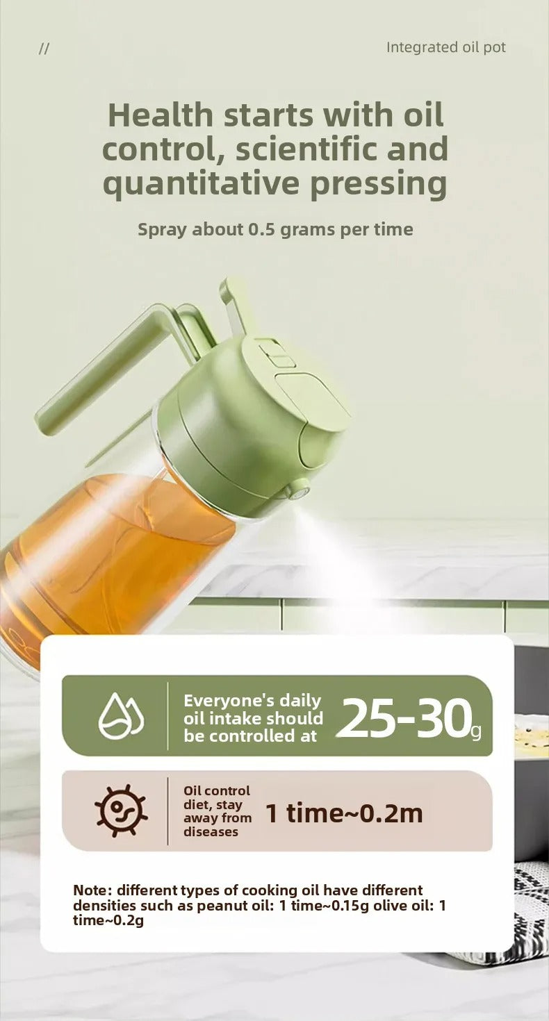 500ml Kitchen Glass Oil Spray Bottle for BBQ Baking Picnic Refillable Mist Dispenser for Cooking Olive Oil Vinegar