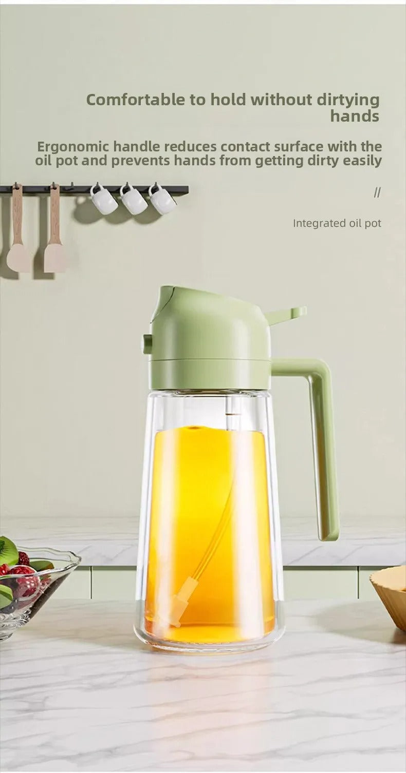 500ml Kitchen Glass Oil Spray Bottle for BBQ Baking Picnic Refillable Mist Dispenser for Cooking Olive Oil Vinegar