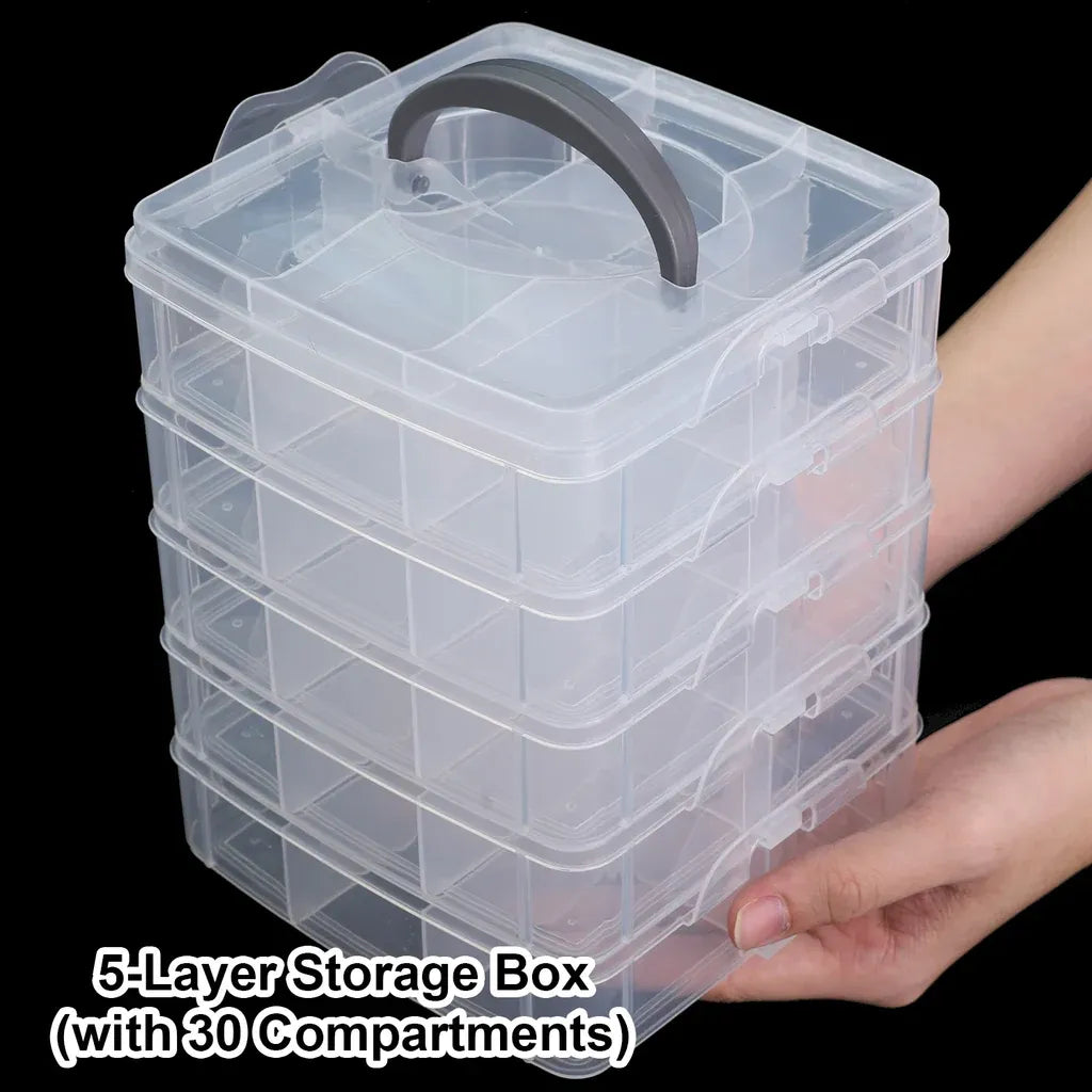 3/4/5 Layer Multifunctional Storage Box For Jewelry Beads DIY Handmade Crafts, Stackable Organizing Box, Practical And Convenien
