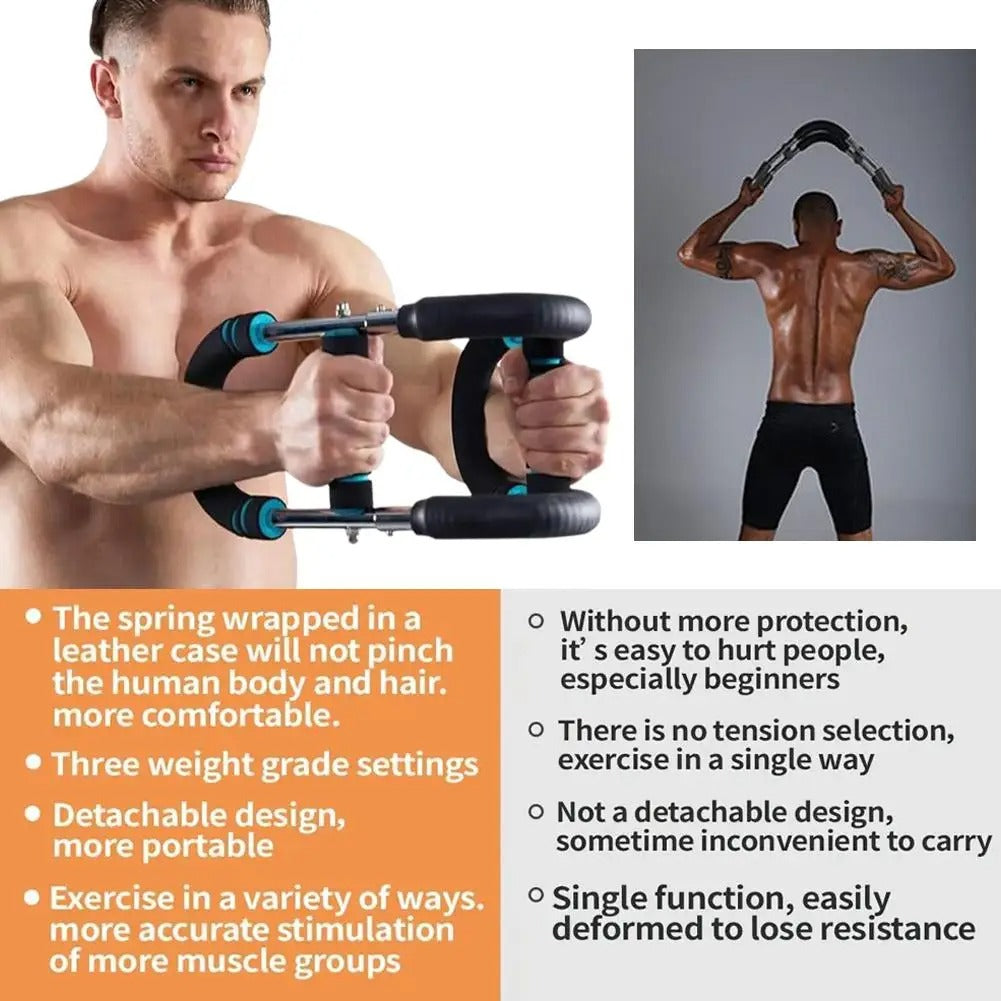 Twister Arm Trainer Adjustable Twister Arm Chest Exerciser & Training Poster for Men & Women Enhancing Upper Body Muscle