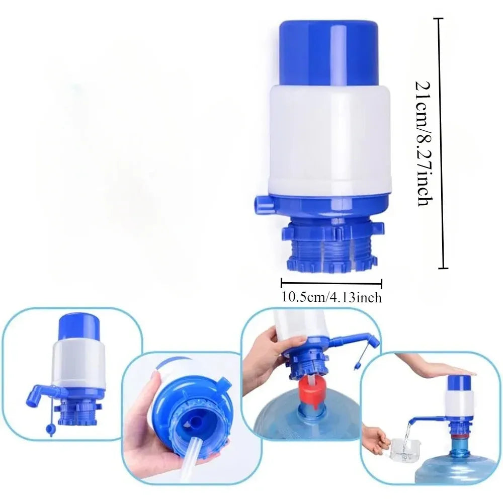 Manual Hand Press Water Dispenser Pump – Universal Mineral Water Bottle Pump for 19L Bottles | Easy Drinking Water Dispenser for Home, Office & Outdoor Use