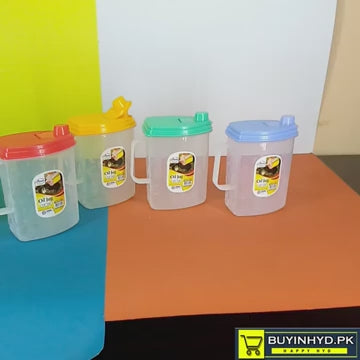 1 Litre Durable High-Quality Plastic Cooking Oil Jug with Secure Grip and Easy-Pour Spout – Essential Kitchen Storage for Oils and Liquids