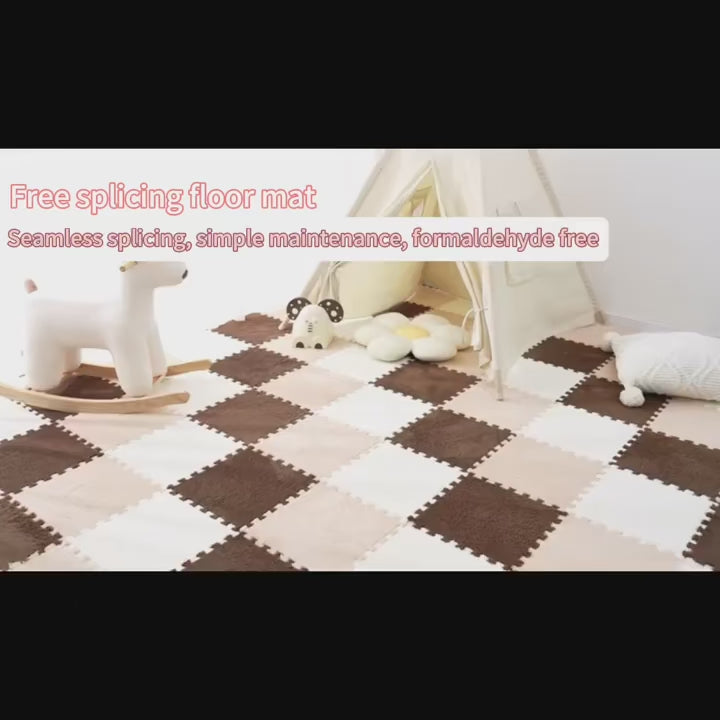 Soft Plush Warm Carpet Baby Play Mat Baby Bedroom Patchwork Carpet EVA Foam Interlocking Sports Floor Tiles Baby Warm Game Mat