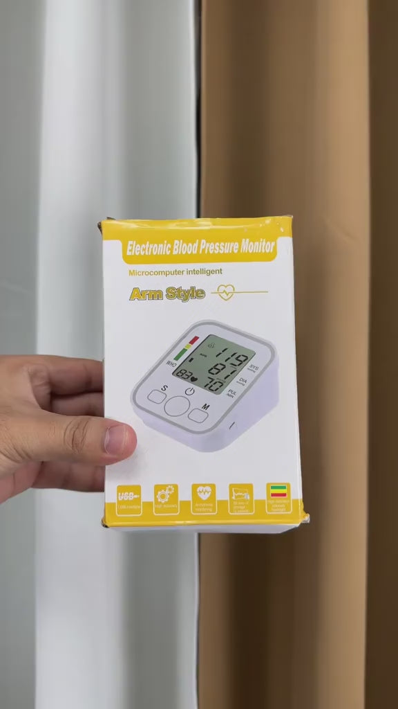 Portable Blood Pressure Monitor Digital Tensiometer Heart Rate Monit Equipment Automatic Professional Medical Sphygmomanometer