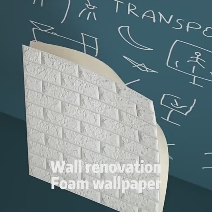 3D Decorative Tile Foam Wall Stickers – Self-Adhesive Brick Pattern Panels, Cuttable, Waterproof & Dustproof – Removable Wall Décor for Bedroom, Living Room, Kitchen, Bathroom, Office & Background Walls – Mixed Sand Texture 70 CM x 77 CM