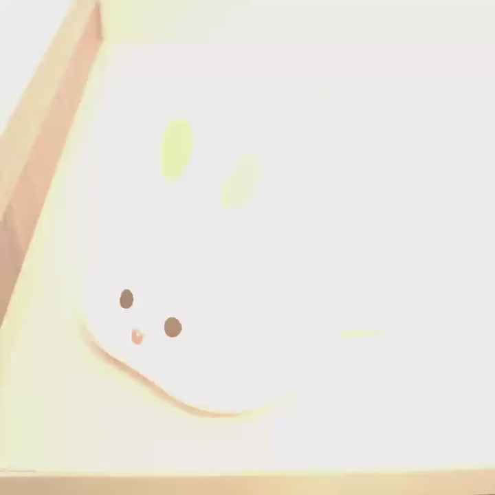 Large Face Rabbit Night Light with USB Rechargeable Battery & 3-Level Dimmable Control - Cute Bunny-Themed Bedside Lamp with Soft Glow, USB-Powered Operation