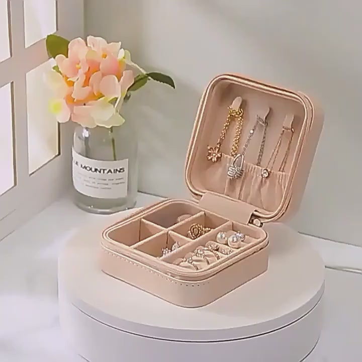 Organizer Bag, Perfect for Storing Various Travel Items Like Jewelry - a Portable Mini Travel Storage Box That Can Hold Necklaces, Earrings, And Ring Jewelry Boxes - an Ideal Gift for Women, Perfect for Valentine'S Day.