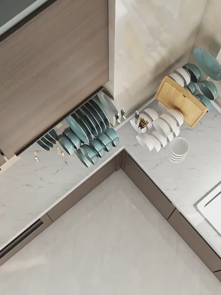 Kitchen Dish Rack with Drainage Basket, Bowl/Plate Rack, Storage Organizer for Bowls and Chopsticks, Dish Drying Rack