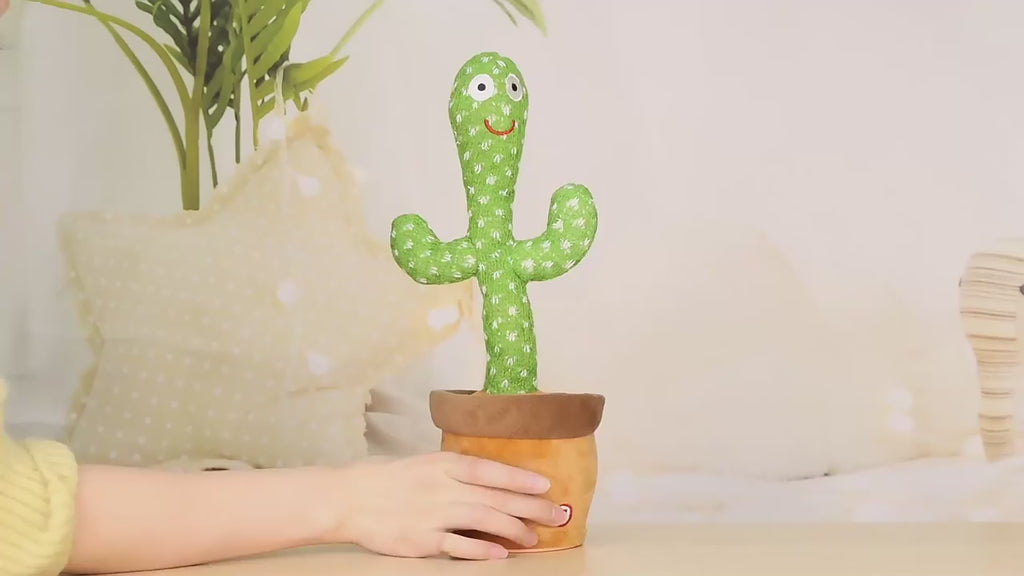 Hot Selling Electric Singing Dancing Saxophone Cactus Toys Recording Plush Toy Singing Dancing Cactus