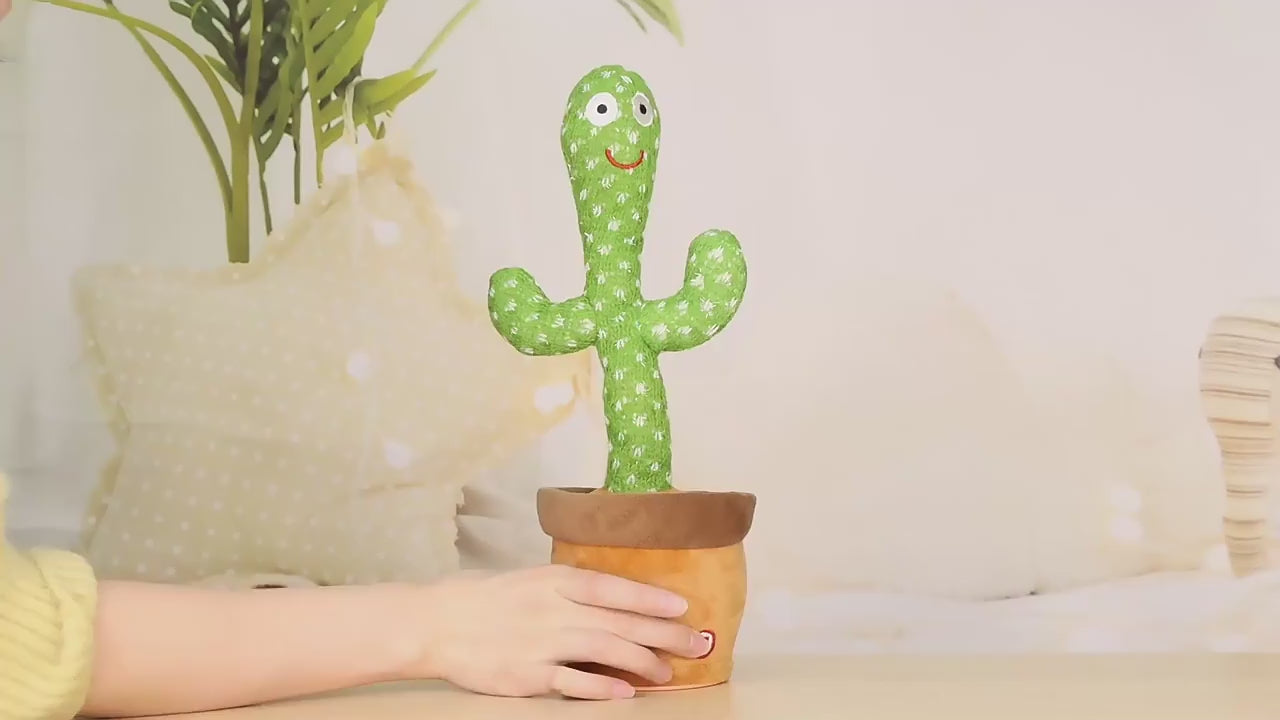 Hot Selling Electric Singing Dancing Saxophone Cactus Toys Recording Plush Toy Singing Dancing Cactus