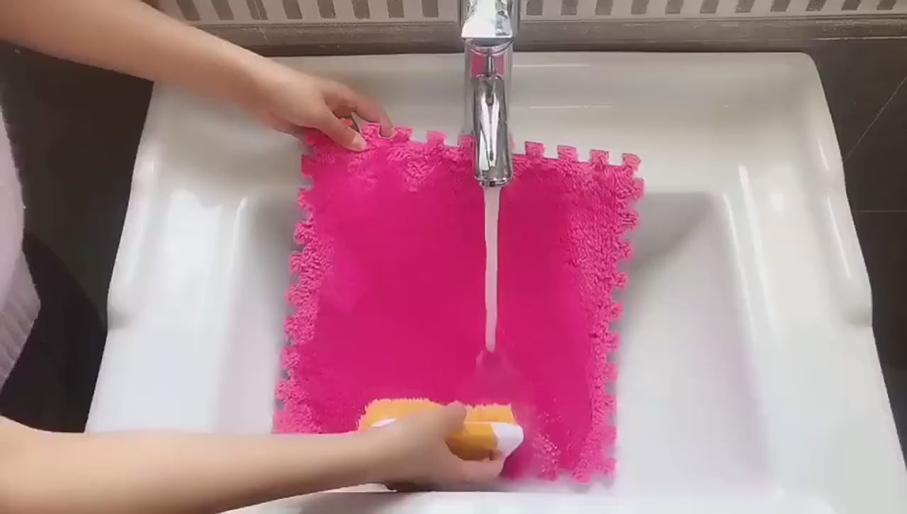 Soft Plush Warm Carpet Baby Play Mat Baby Bedroom Patchwork Carpet EVA Foam Interlocking Sports Floor Tiles Baby Warm Game Mat