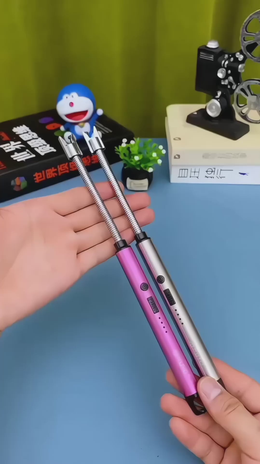 360° Electric Arc BBQ Lighter USB Windproof Flameless Plasma Ignition Long Kitchen Lighters Gas Lighter for Candle Gas Stove