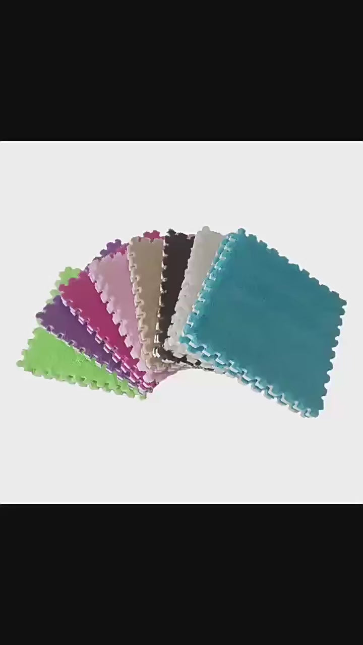 Soft Plush Warm Carpet Baby Play Mat Baby Bedroom Patchwork Carpet EVA Foam Interlocking Sports Floor Tiles Baby Warm Game Mat