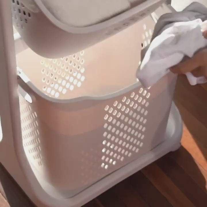 Home Multifunctional Storage Rack, Bathroom Classified Dirty Clothes Basket Laundry Basket, Hot Selling Two-layer Mobile Storage Basket, Valentine's Day, Easter Storage Basket, Laundry Baskets