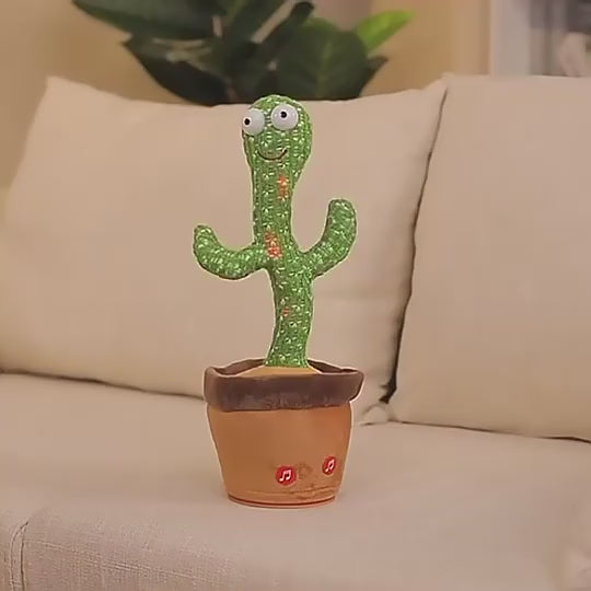 Hot Selling Electric Singing Dancing Saxophone Cactus Toys Recording Plush Toy Singing Dancing Cactus