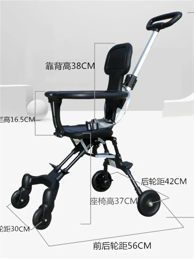 Baby Walking Artifact Baby Stroller One-click Collection Lightweight Folding Baby Cart Can Be Put on The Plane