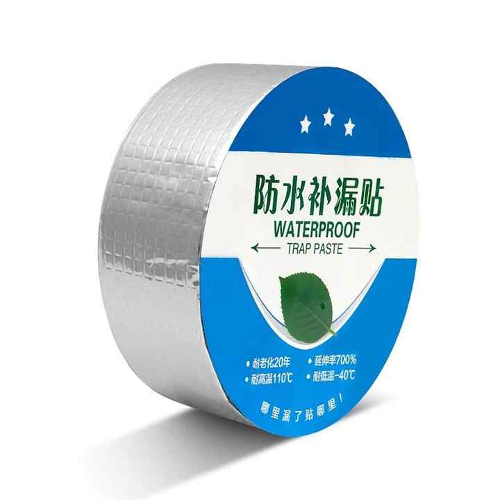 Heavy-Duty Butyl Waterproof Tape – Ultra Sticky Aluminum Foil Repair Tape for Roof Leaks, Wall Cracks, and Gutter Sealing – Easy-to-Use, Weather-Resistant Super Fix Tape for Durable Waterproofing