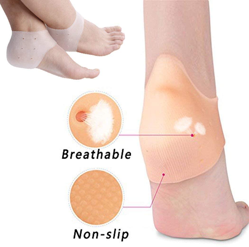 Silicone foot anti skid abrasion anti dry crack heel pad relieve pain heel protection sleeve