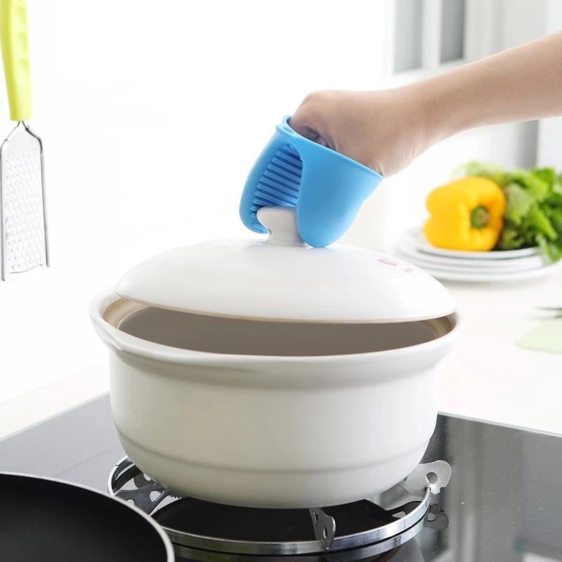 Hot Selling Colorful Safety Kitchen Silicone Oven Mitts silicone Pot Holder Oven Mitts Finger Protector