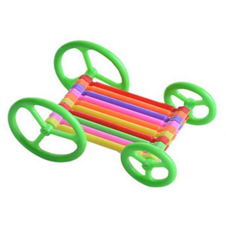 Children's Plastic Stick-Shaped Splicing Building Blocks DIY Play Fun Toys