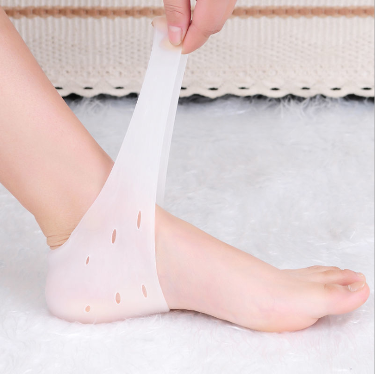 Silicone foot anti skid abrasion anti dry crack heel pad relieve pain heel protection sleeve