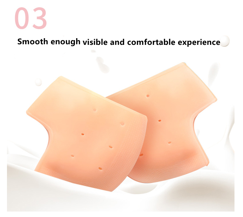 Silicone foot anti skid abrasion anti dry crack heel pad relieve pain heel protection sleeve