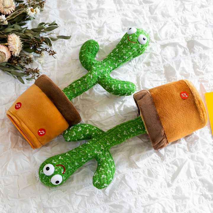 Hot Selling Electric Singing Dancing Saxophone Cactus Toys Recording Plush Toy Singing Dancing Cactus