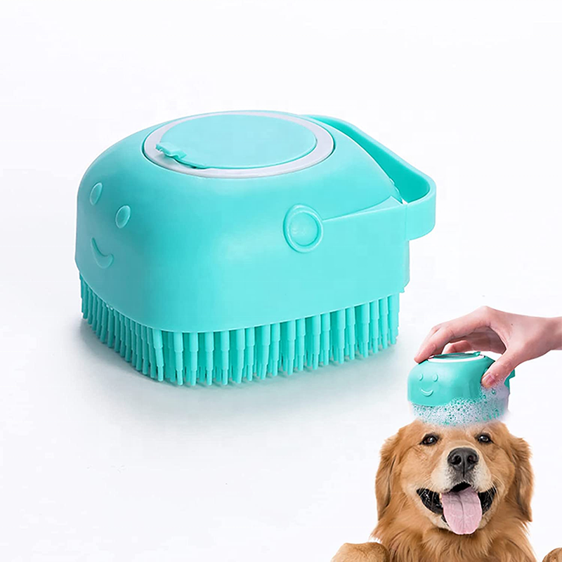 Pet Bathing Brush Dog Cat Soft Silicone Massager Grooming Shower Brush for Short Long Haired Dogs and Cats Washing