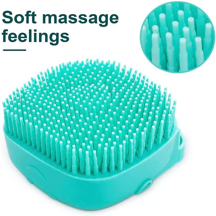 Pet Bathing Brush Dog Cat Soft Silicone Massager Grooming Shower Brush for Short Long Haired Dogs and Cats Washing