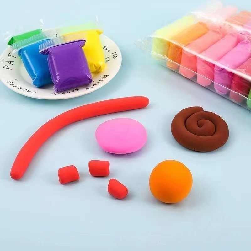 12 colors super light clay modelling clay slime for kids playdough and slime soft toys