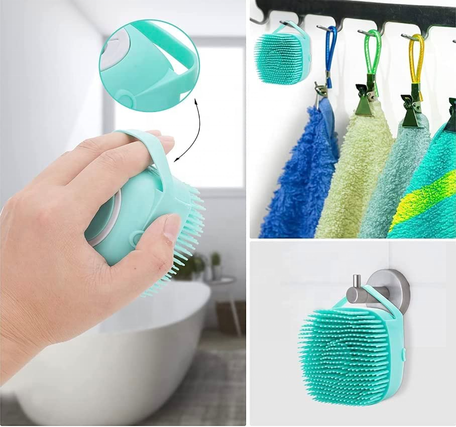 Pet Bathing Brush Dog Cat Soft Silicone Massager Grooming Shower Brush for Short Long Haired Dogs and Cats Washing