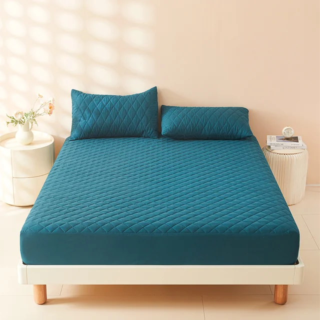 The Waterproof Mattress Protector is a breathable, anti-mite fitted bed sheet designed to keep your mattress clean and protected. This durable cover is machine washable, ensuring easy maintenance, and provides a snug fit for added comfort. Perfect for safeguarding your mattress against spills, allergens, and dust mites