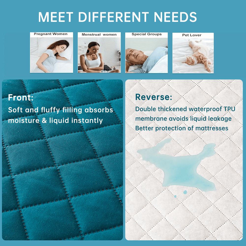 The Waterproof Mattress Protector is a breathable, anti-mite fitted bed sheet designed to keep your mattress clean and protected. This durable cover is machine washable, ensuring easy maintenance, and provides a snug fit for added comfort. Perfect for safeguarding your mattress against spills, allergens, and dust mites