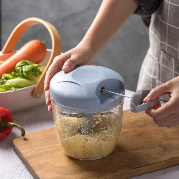 Large Size 900ML Hand Chopper Manual Rope Food Processor Silcer Shredder Salad Maker Garlic Onion Cutter Kitchen Tool Accessories