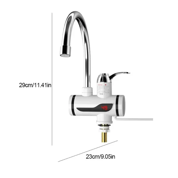 Electric Hot Cold Mixer Tap 3000W Instant Heating Faucet 360 Degree Rotation Fast Heating Tap Digital Kitchen Bathroom Supplies - Image 6