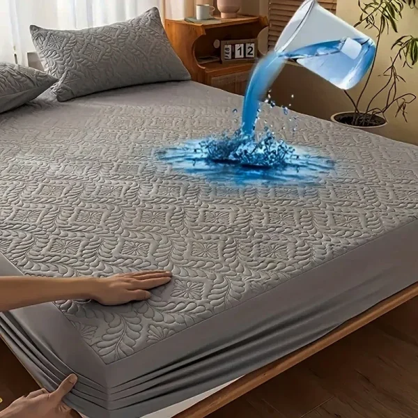 Waterproof Mattress Protector Breathable Anti-mite Fitted Bed Sheet Mattress Cover Machine Washable No Pillowcase