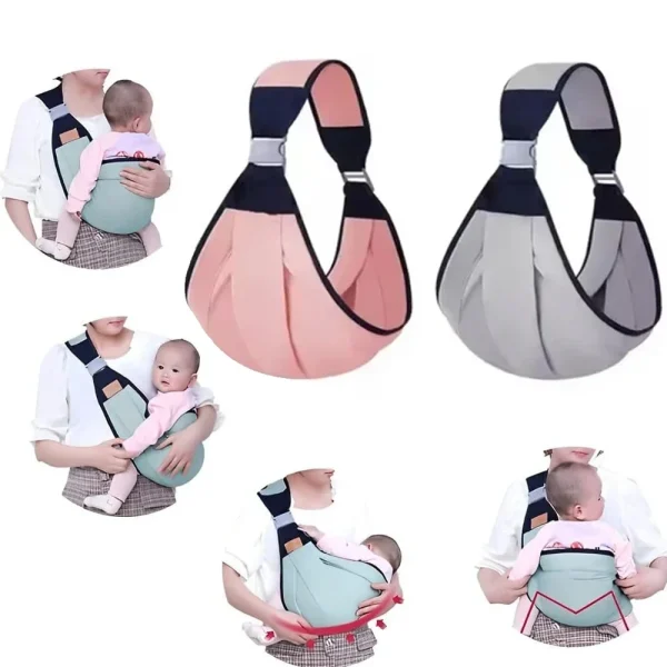 Child Sling Carrier, Wrap Baby Carrier Adjustable Shoulder Carriers Strap, Toddler Carrier Wrap for 6-48 Months Infants&Newborns